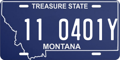 MT license plate 110401Y