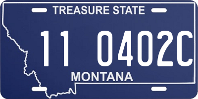 MT license plate 110402C