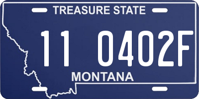 MT license plate 110402F