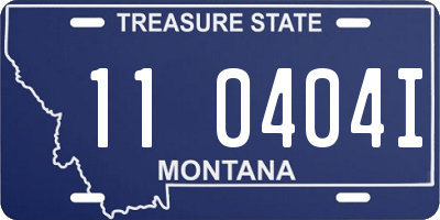 MT license plate 110404I