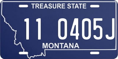 MT license plate 110405J