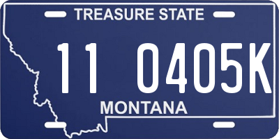 MT license plate 110405K