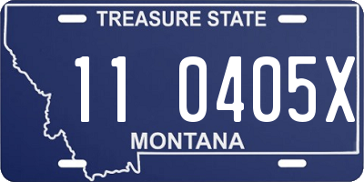 MT license plate 110405X
