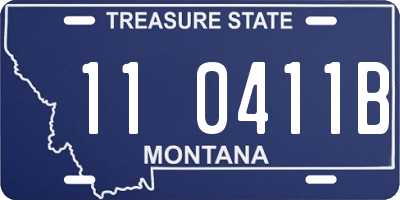 MT license plate 110411B