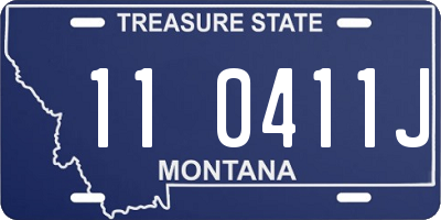 MT license plate 110411J
