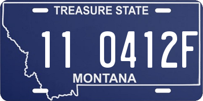 MT license plate 110412F