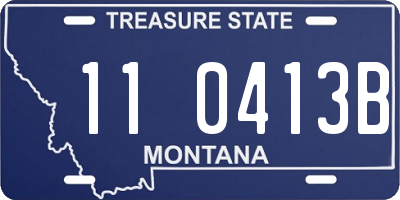 MT license plate 110413B