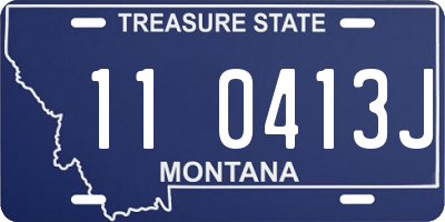 MT license plate 110413J