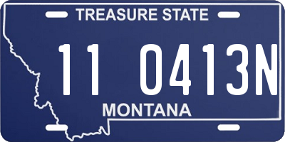 MT license plate 110413N