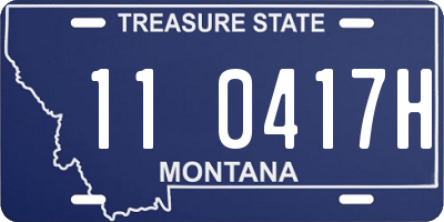 MT license plate 110417H