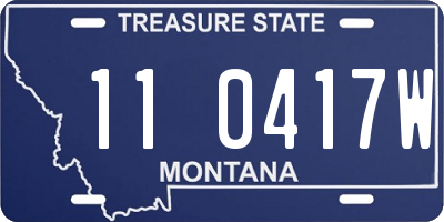 MT license plate 110417W