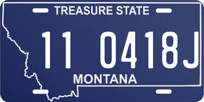 MT license plate 110418J