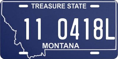 MT license plate 110418L