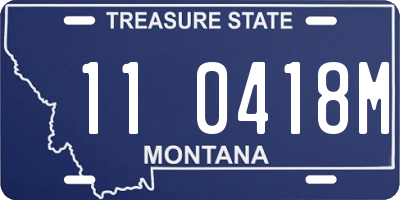 MT license plate 110418M