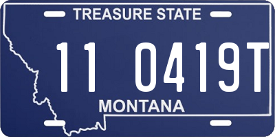 MT license plate 110419T
