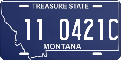 MT license plate 110421C