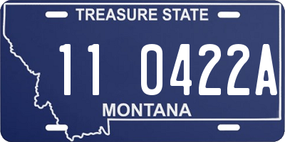 MT license plate 110422A