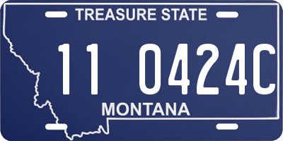 MT license plate 110424C