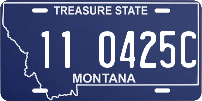 MT license plate 110425C