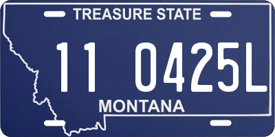 MT license plate 110425L