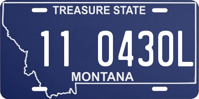 MT license plate 110430L