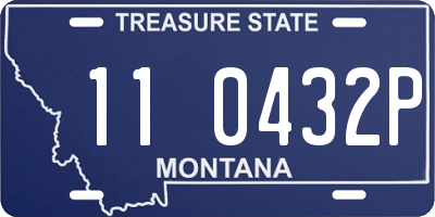 MT license plate 110432P