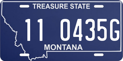 MT license plate 110435G