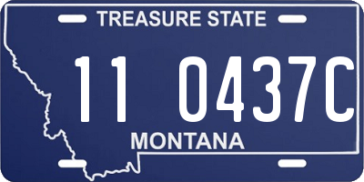 MT license plate 110437C