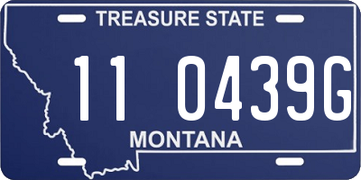 MT license plate 110439G