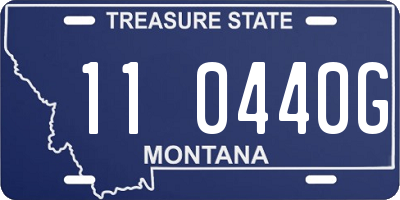 MT license plate 110440G