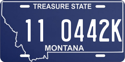 MT license plate 110442K