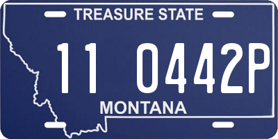 MT license plate 110442P