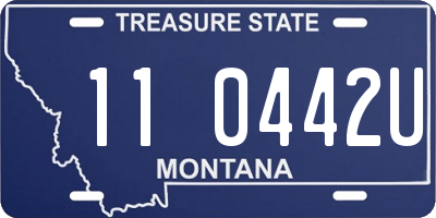 MT license plate 110442U