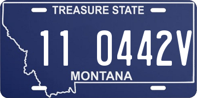 MT license plate 110442V