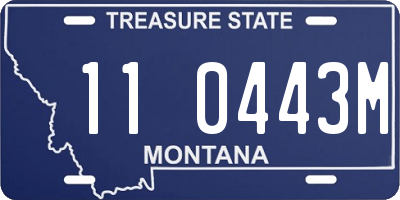 MT license plate 110443M