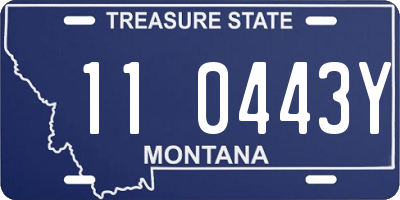 MT license plate 110443Y