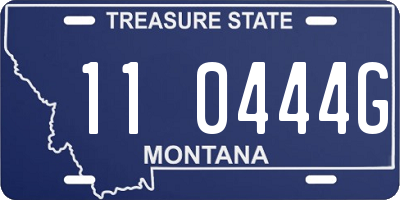 MT license plate 110444G
