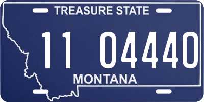 MT license plate 110444O