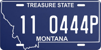 MT license plate 110444P