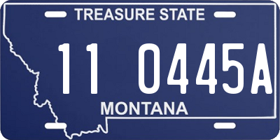 MT license plate 110445A