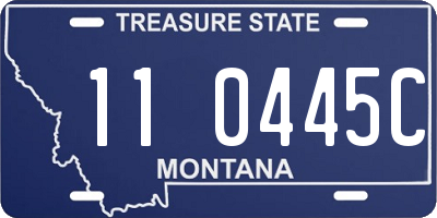 MT license plate 110445C