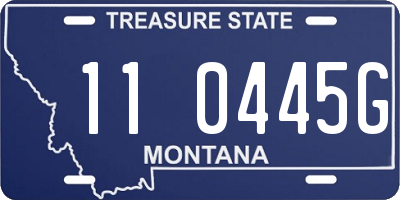 MT license plate 110445G