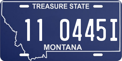 MT license plate 110445I