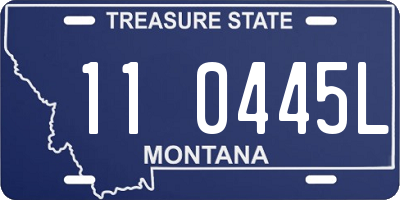 MT license plate 110445L