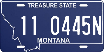 MT license plate 110445N