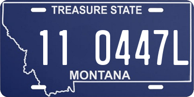 MT license plate 110447L