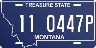 MT license plate 110447P