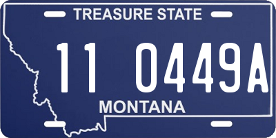 MT license plate 110449A