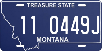 MT license plate 110449J