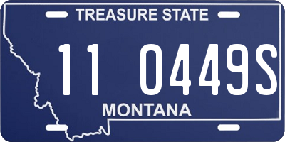 MT license plate 110449S